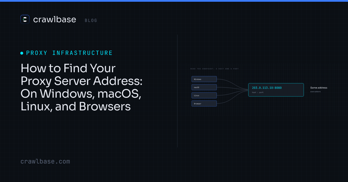 How to Find Your Proxy Server Address · Crawlbase Blog