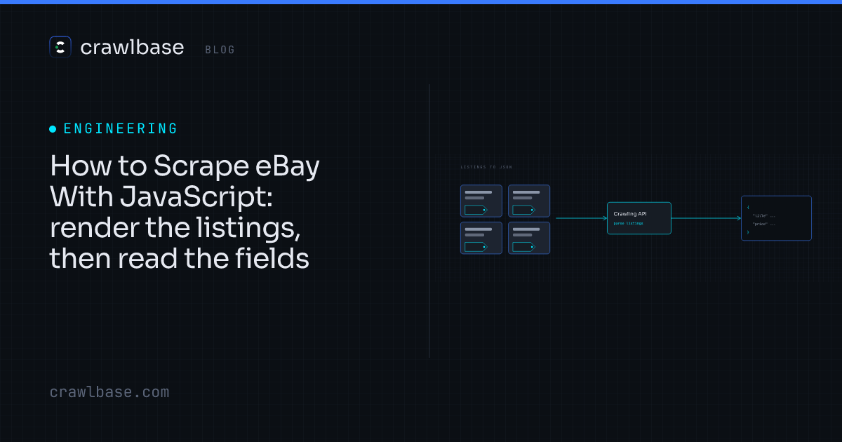 How to Scrape eBay With JavaScript · Crawlbase Blog