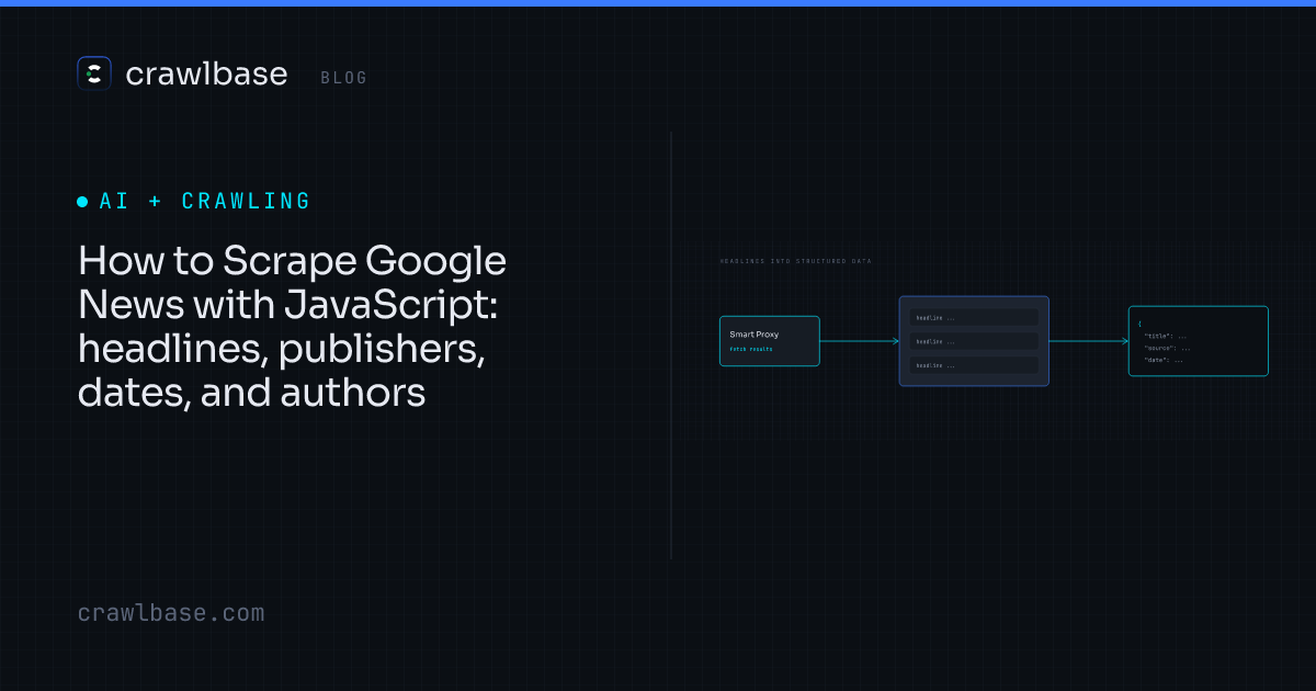 How to Scrape Google News with JavaScript · Crawlbase Blog