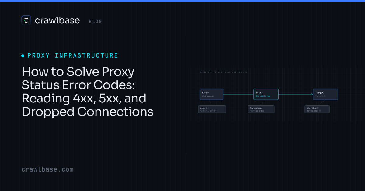 How to Solve Proxy Status Error Codes · Crawlbase Blog