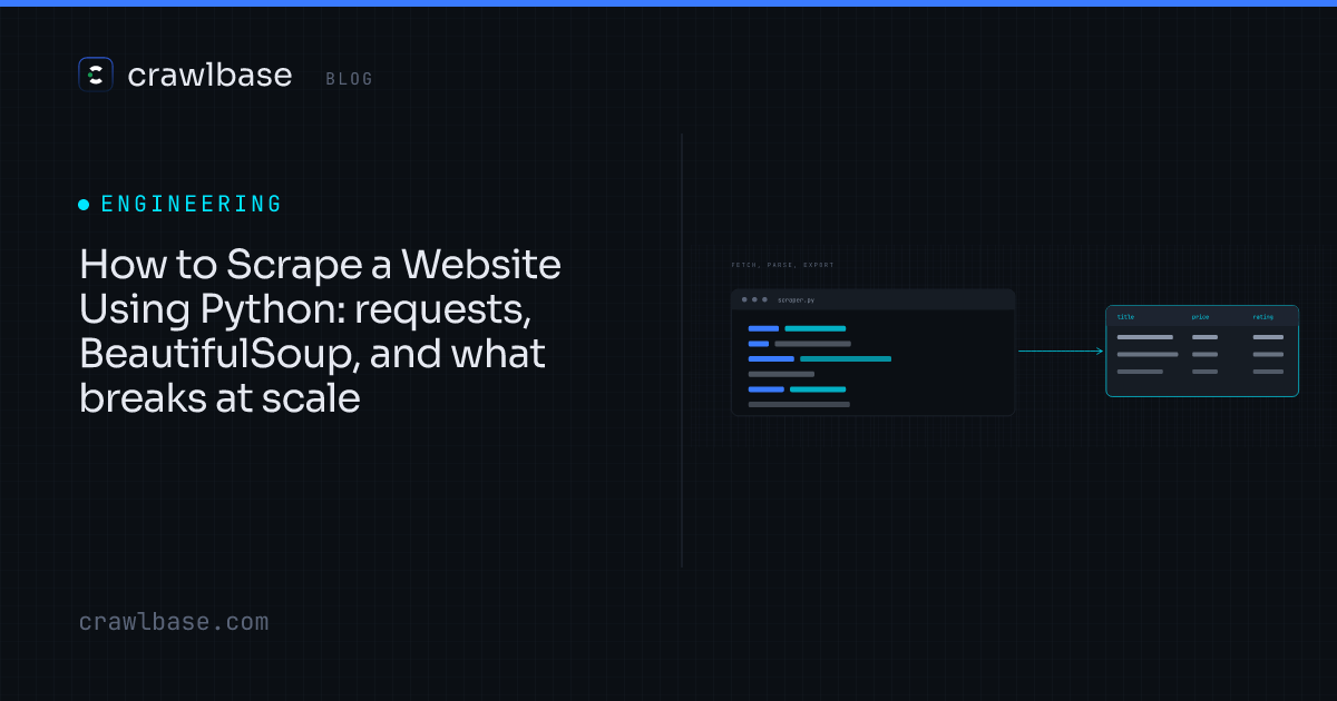 How to Scrape a Website Using Python · Crawlbase Blog