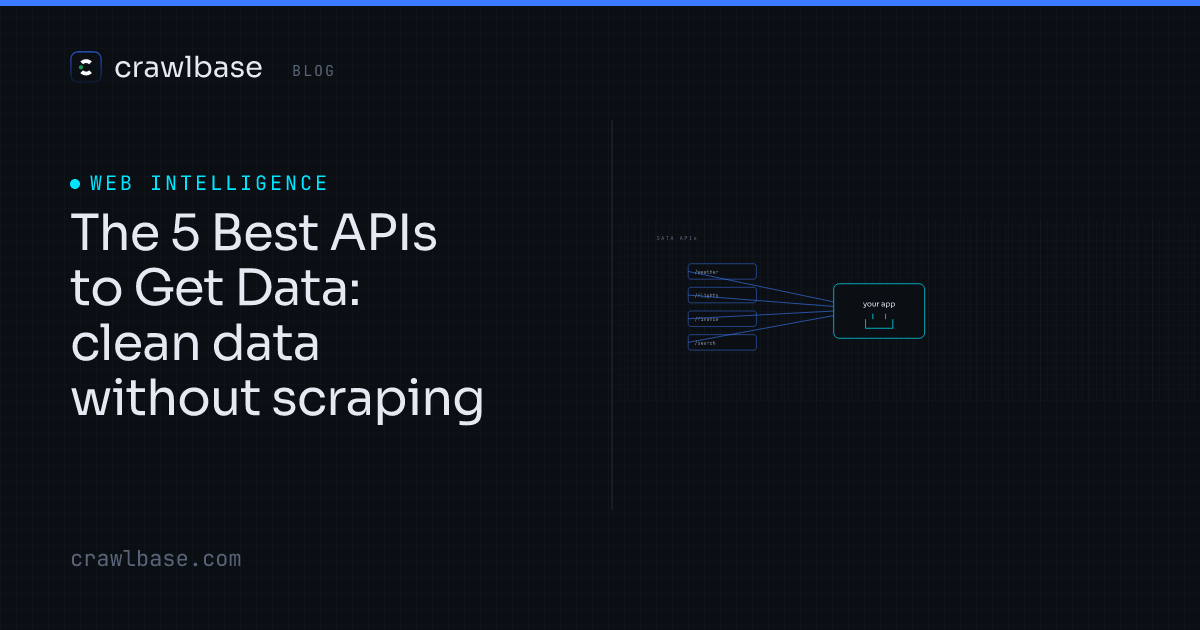 The 5 Best APIs to Get Data · Crawlbase Blog