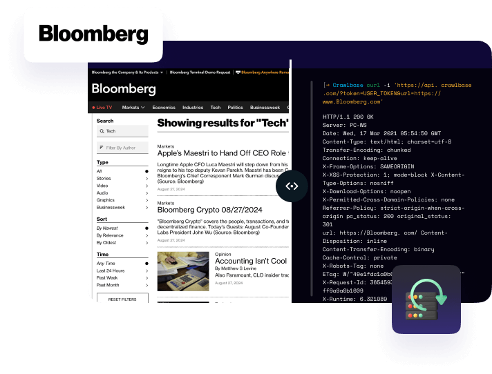 Scrape Bloomberg