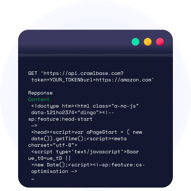 Crawlbase Crawling API terminal code