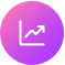Line chart up icon