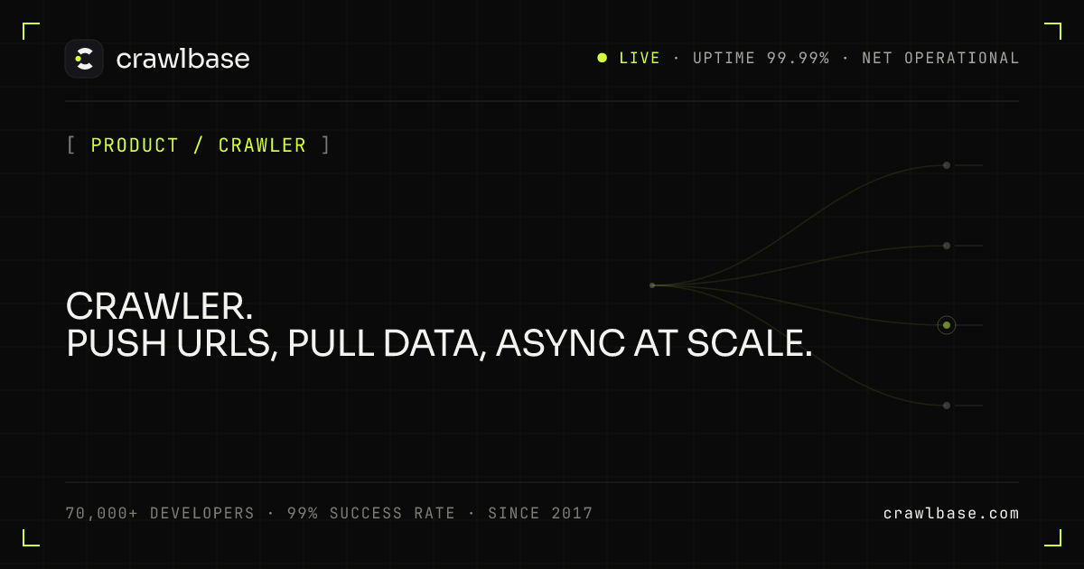 Crawler: Asynchronous Crawling at Scale, Push URLs and Pull Data ...
