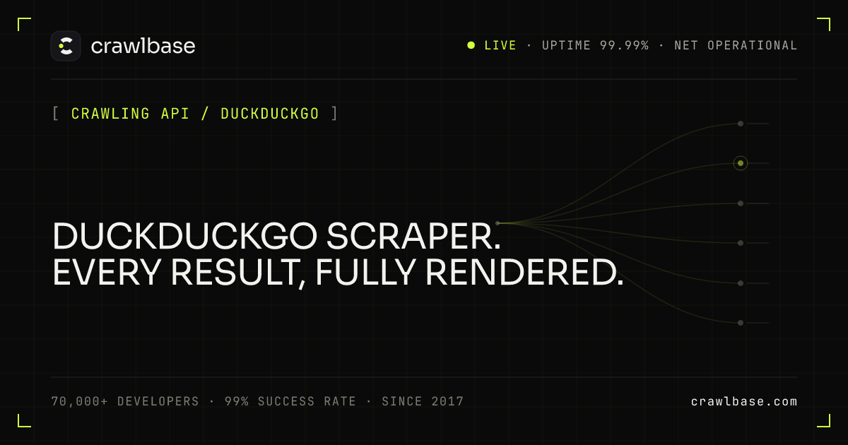 DuckDuckGo Scraper: Scrape DuckDuckGo Search Results to JSON | Crawlbase
