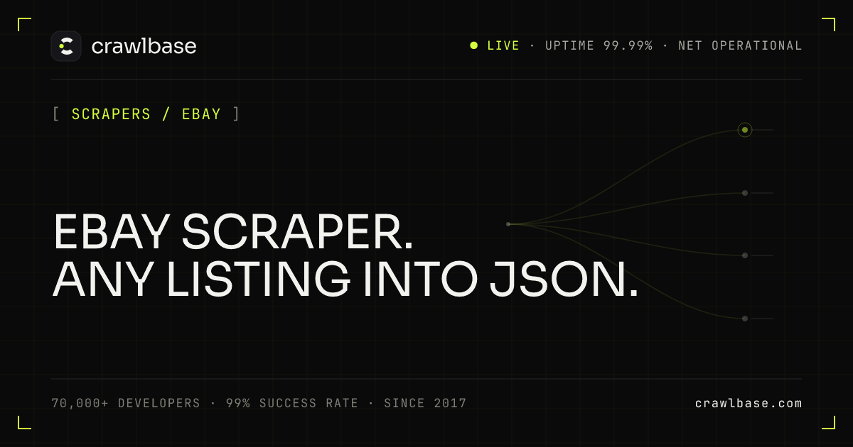eBay Scraper API: Scrape eBay Listings & Prices to JSON | Crawlbase