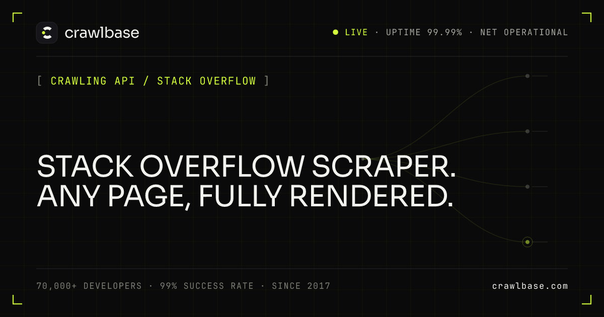 Stack Overflow Scraper: Scrape Questions & Answers to JSON | Crawlbase