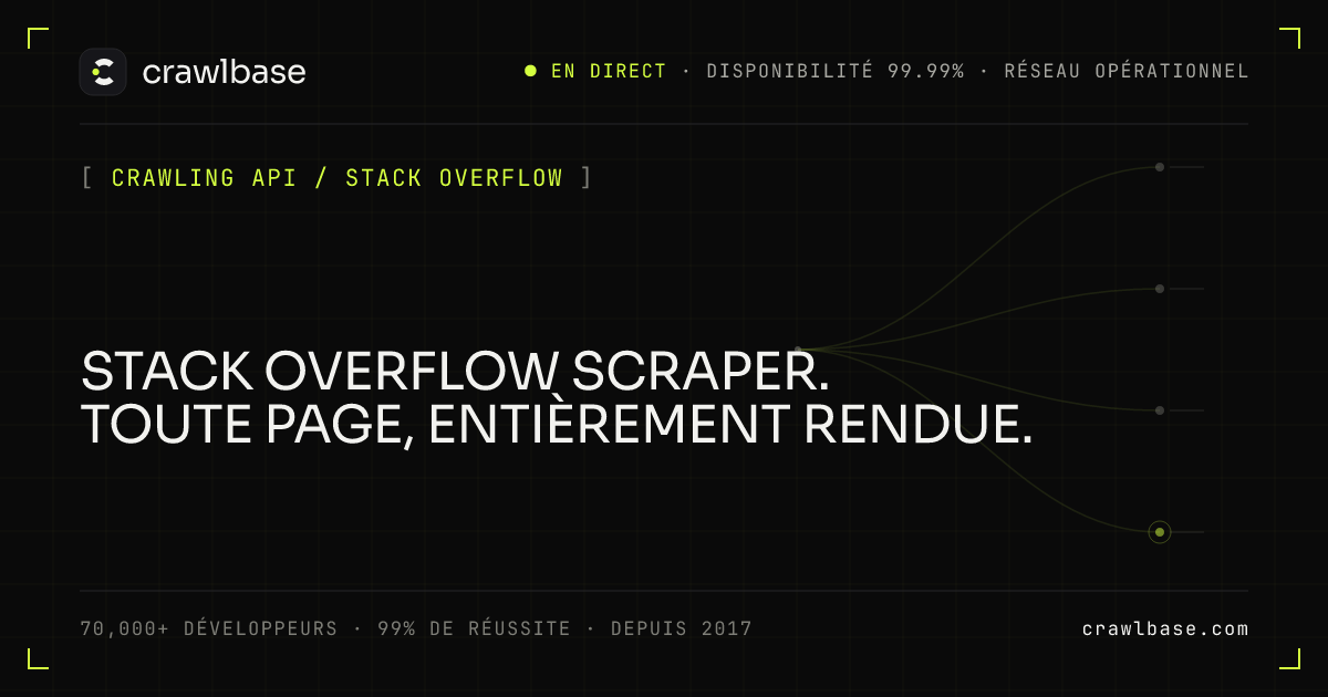 Stack Overflow Scraper : scrapez les questions et réponses en JSON ...