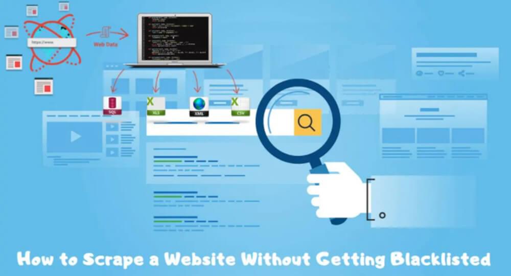 Scrape website without getting blocked