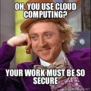 Cloud secure data meme