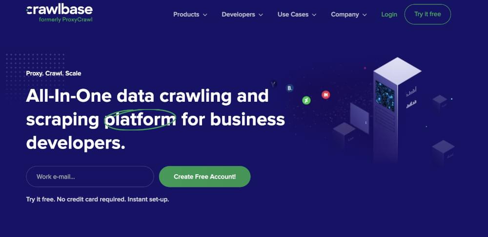 Crawlbase homepage