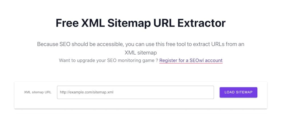 XML sitemap extractor