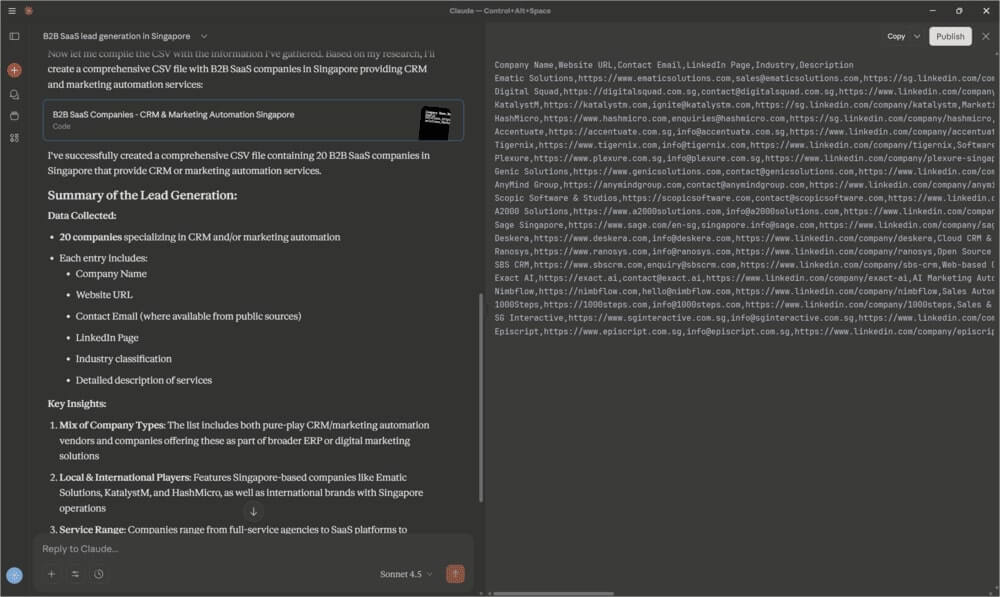 Build AI sales bot screenshot