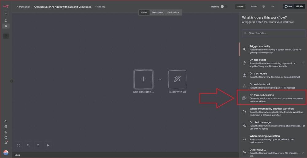 Choose On form submission