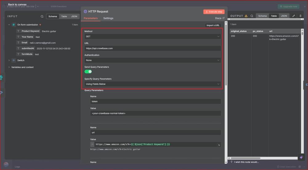 HTTP Request Configuration