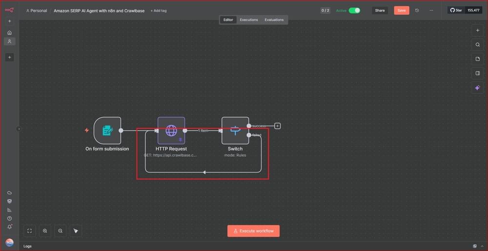Switch failed output Configuration