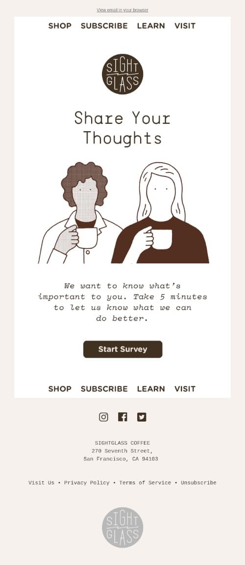Survey email template