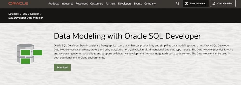 Oracle sql 数据建模器