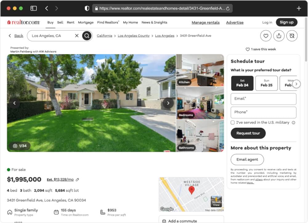 Realtor property page