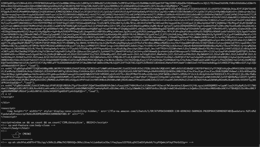 Amazon product detail page html code in a terminal console output Amazon product detail page html code in a terminal console output