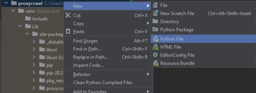 Create Pycharm project