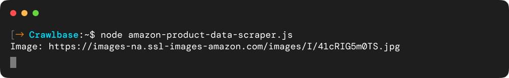 Scrape Amazon product image URL from JSON file