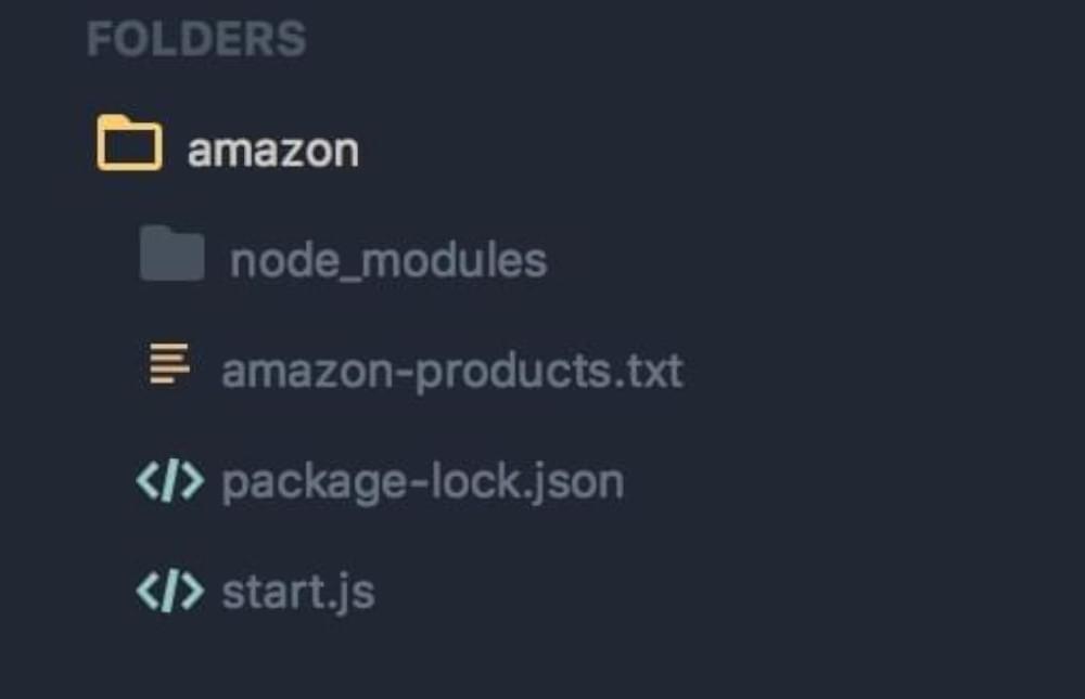 Amazon products structure
