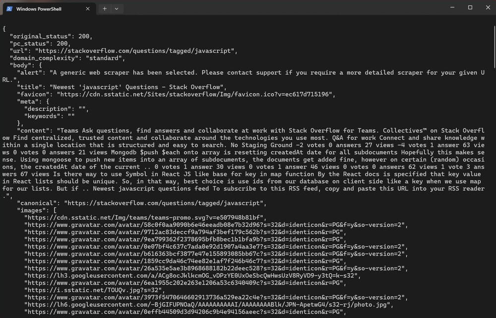 Scrape Stackoverflow