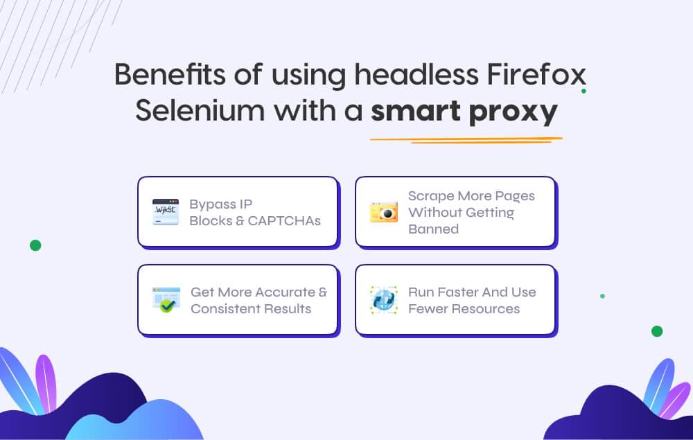 将 Firefox Selenium 与智能代理结合使用的好处