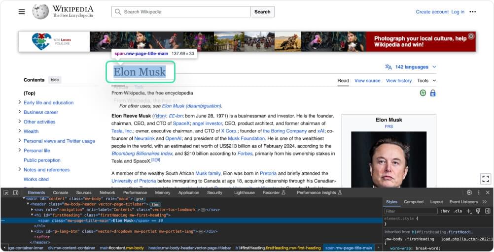 如何抓取维基百科页面标题
