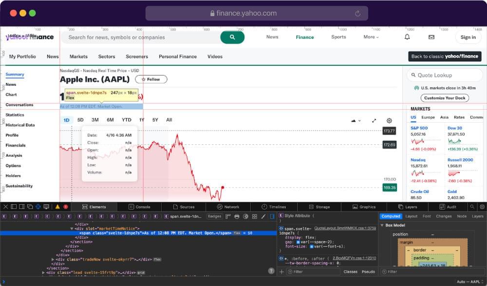 Yahoo Finance Closing Date