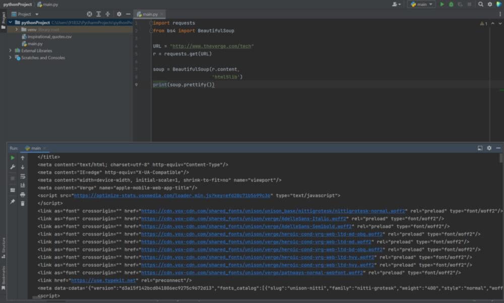 Beautiful Soup 是一个流行的 Python 库，可帮助将 HTML 或 XML 文档解析为树形结构，以便可以找到和提取数据